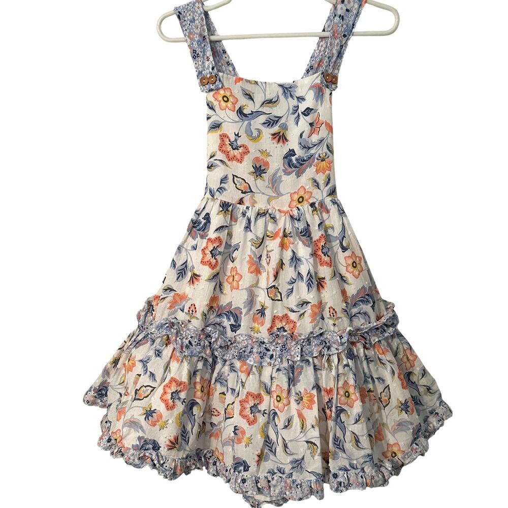 Tahari Floral Tiered Sleeveless Dress Girls Size 4 Years Ruffled Boho Party - Picture 4 of 7